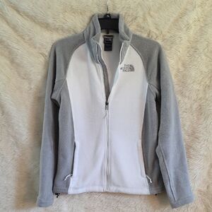 The North Face Women's Two-Tone Gray and White Fleece Jacket